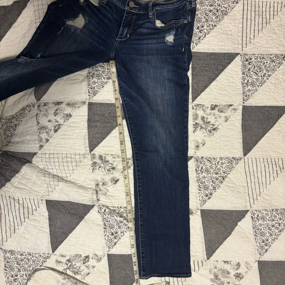 Abercrombie & Fitch Dark Blue Straight Leg Jeans - Picture 6 of 8